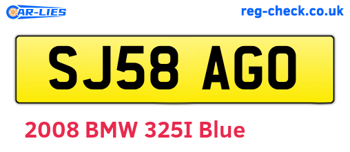 SJ58AGO are the vehicle registration plates.
