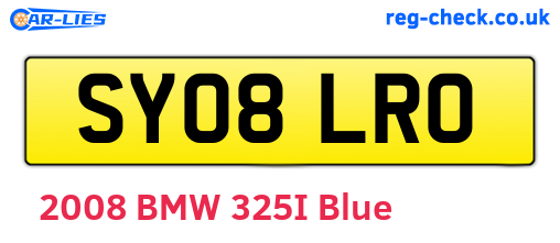 SY08LRO are the vehicle registration plates.