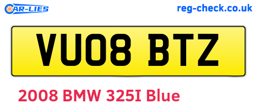 VU08BTZ are the vehicle registration plates.
