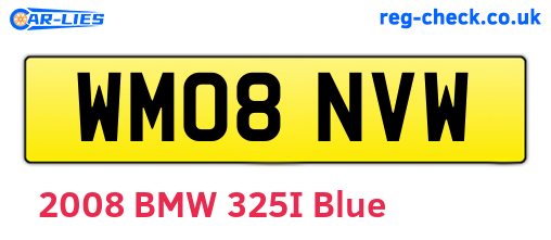 WM08NVW are the vehicle registration plates.
