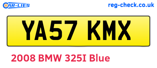 YA57KMX are the vehicle registration plates.