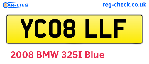 YC08LLF are the vehicle registration plates.