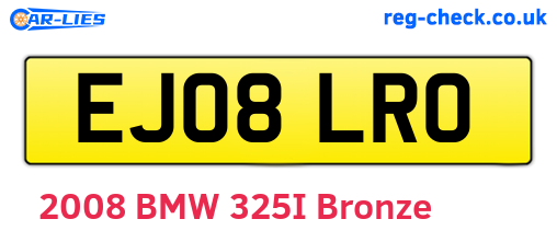 EJ08LRO are the vehicle registration plates.