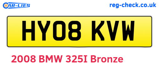 HY08KVW are the vehicle registration plates.