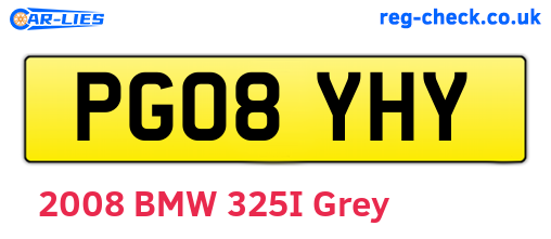 PG08YHY are the vehicle registration plates.
