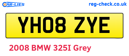 YH08ZYE are the vehicle registration plates.