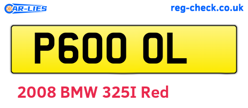 P60OOL are the vehicle registration plates.