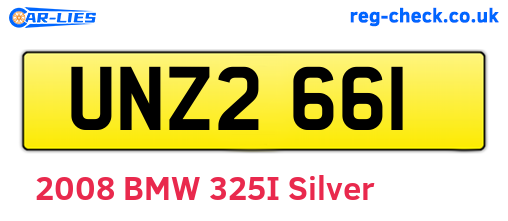 UNZ2661 are the vehicle registration plates.