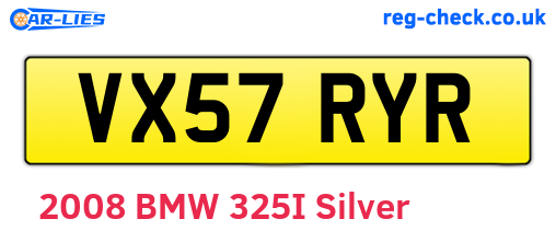 VX57RYR are the vehicle registration plates.