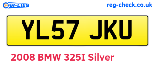 YL57JKU are the vehicle registration plates.
