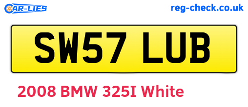 SW57LUB are the vehicle registration plates.