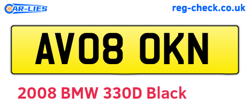 AV08OKN are the vehicle registration plates.