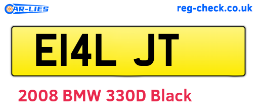 E14LJT are the vehicle registration plates.