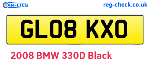 GL08KXO are the vehicle registration plates.