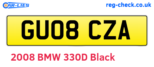 GU08CZA are the vehicle registration plates.