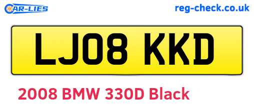 LJ08KKD are the vehicle registration plates.