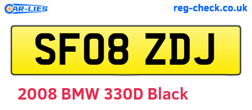 SF08ZDJ are the vehicle registration plates.