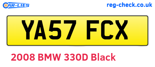 YA57FCX are the vehicle registration plates.