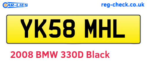 YK58MHL are the vehicle registration plates.