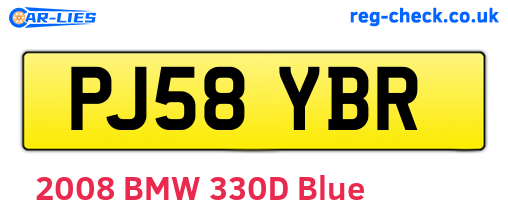 PJ58YBR are the vehicle registration plates.