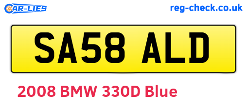 SA58ALD are the vehicle registration plates.