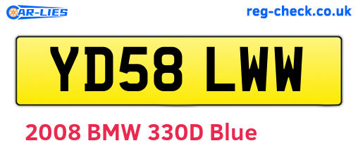 YD58LWW are the vehicle registration plates.