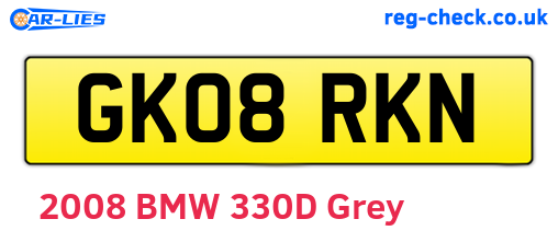 GK08RKN are the vehicle registration plates.