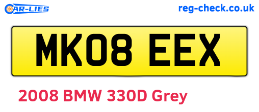 MK08EEX are the vehicle registration plates.