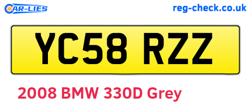 YC58RZZ are the vehicle registration plates.
