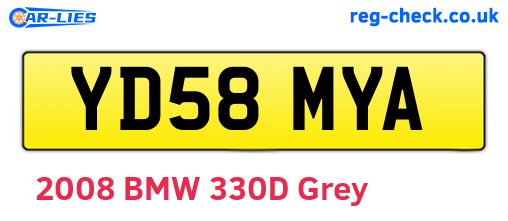 YD58MYA are the vehicle registration plates.
