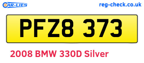 PFZ8373 are the vehicle registration plates.