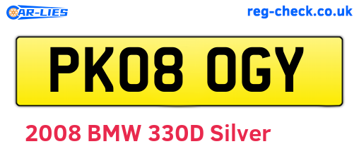 PK08OGY are the vehicle registration plates.