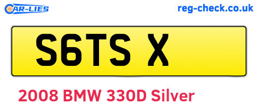 S6TSX are the vehicle registration plates.
