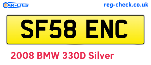 SF58ENC are the vehicle registration plates.