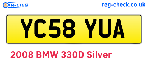 YC58YUA are the vehicle registration plates.