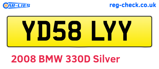 YD58LYY are the vehicle registration plates.