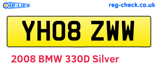 YH08ZWW are the vehicle registration plates.