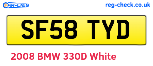 SF58TYD are the vehicle registration plates.