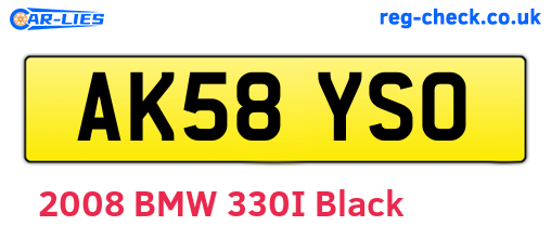 AK58YSO are the vehicle registration plates.