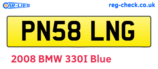 PN58LNG are the vehicle registration plates.