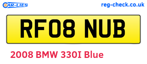 RF08NUB are the vehicle registration plates.