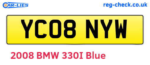 YC08NYW are the vehicle registration plates.