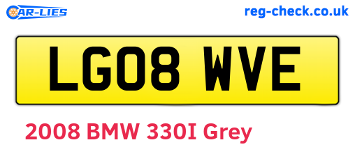 LG08WVE are the vehicle registration plates.