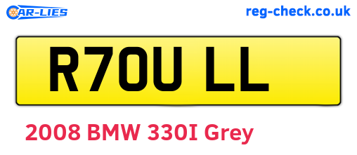 R70ULL are the vehicle registration plates.