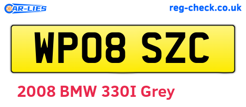 WP08SZC are the vehicle registration plates.