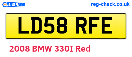 LD58RFE are the vehicle registration plates.