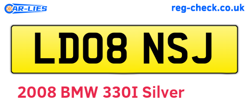 LD08NSJ are the vehicle registration plates.