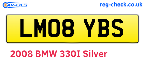 LM08YBS are the vehicle registration plates.