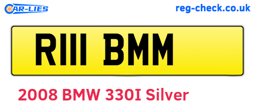 R111BMM are the vehicle registration plates.