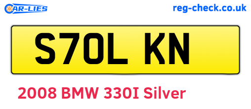 S70LKN are the vehicle registration plates.